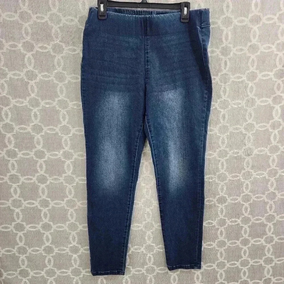 Soft Surroundings Pull on Elastic Waist High Rise Stretched Jeans Women's M - Picture 1 of 8